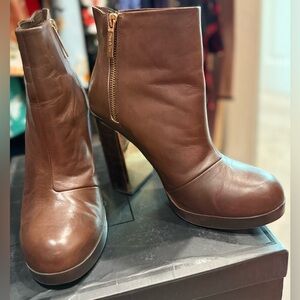 Brown Leather Ankle Boots